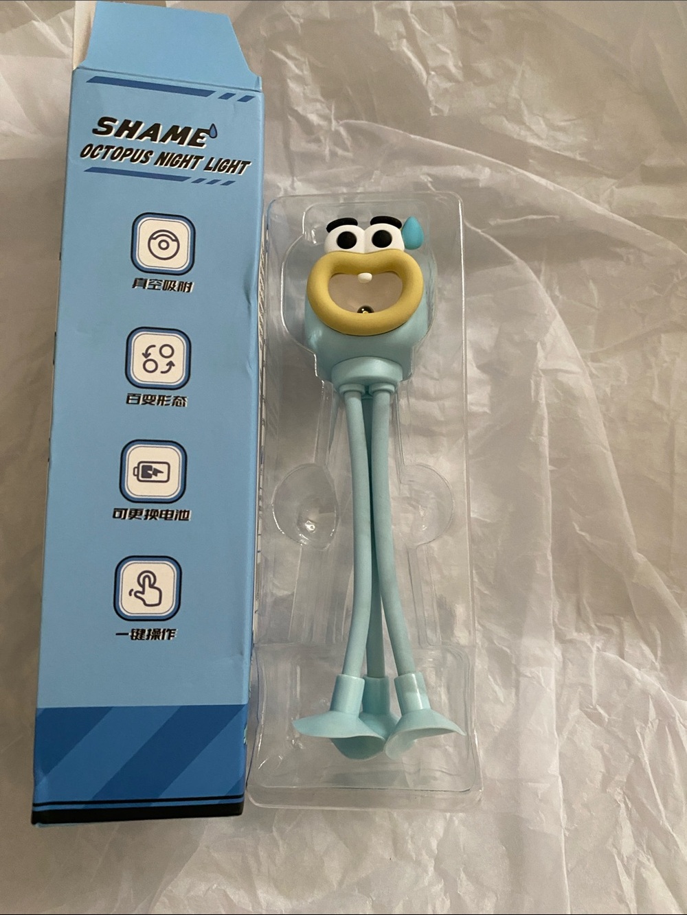 Shame Octopus Night Light - Blue